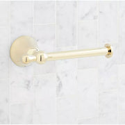 Signature Hardware 498226 Traditional Wall Mounted Toilet Paper Holder Polished Brass Bathroom Hardware and Accessories Bathroom Hardware Toilet Paper