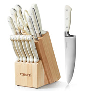 Carote A06723 Professional Knife Set, 14 Pieces, Stainless Steel Blade, White