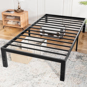 CONCETTA WMJOMX-BF Twin Bed Frame Heavy Duty Metal Low Profile Black with 12-Inch