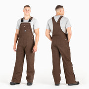 Berne Heartland Unlined Washed Duck Bib Overall, Bark, 42W x 28L, Durable 12 oz Cotton Workwear with Adjustable Elasticized Bib Straps, Reinforced Knees, Multiple Pockets, B1068