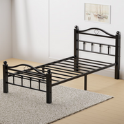 Kinsfook 17946168121 Twin Bed Frame With Headboard, Heavy-Duty Metal Construction, 1500lbs Capacity, Noise-Free Design, 12 Inch Under-Bed Storage, Black