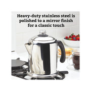 Farberware 50124 8-Cup Percolator, Stainless Steel