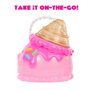 MGA Entertainment Yummiland Beauty Bag Playset with Exclusive Bianca Bubbglegum Doll, Real Nail Polish, Ice Cream Cone Carrying Case, Nail Stickers, Nail File, and Toe Separators