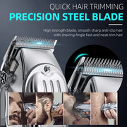 Hoey LL2575T Hair Clippers Professional Cordless for Men, Silver