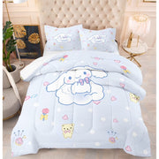 Kawaii Anime Comforter Set 3 Piece Cute Cartoon Duvet And Pillowcases | Twin s
