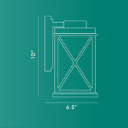 Progress Lighting Avec Wrenna Collection Farmhouse Matte Black Outdoor Wall Lantern with Clear Glass Shade