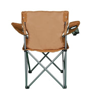 Ozark Trail FC-96806WFB Basic Quad Folding Camp Chair with Cup Holder, Brown, Portable Seating