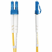 StarTech Fiber Optic Cable, 1m LC to LC UPC OS2 Single Mode Duplex, 9/125, 100G, LSZH Yellow, SMDOS2LCLC1M