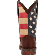 Durango DB5554 Rebel Patriotic Flag Western Boots for Men - Brown - 10W