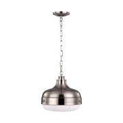 Feiss P1283PN/BS 2-Bulb Pendant, Polished Nickel/Brushed Steel Finish