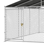 Uforic 14.8'x14.8' Large Outdoor Dog Kennel with Metal Dog Gate