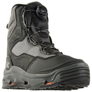 Korkers FB4710-13 DarkHorse Felt/Kling-On Soles Wading Boots for Men - Black/Gunmetal - 13M