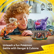 LEGO Pokmon SMART Play Cubone and Gengar Spooky Showdown Interactive Building Toy, 782 Pieces, Ages 8+, 6589496