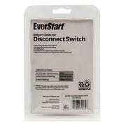 EverStart Battery Selector Disconnect Switch for Dual Battery, Heavy-Duty Stainless Steel with PVC Cover, On/Off Switch, Surface Mount, 5191-02041238