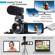 OIEXI 4K Camcorder Vlogging Camera 48MP