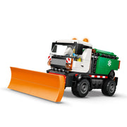 LEGO City Snowplow Truck Building Toy with Movable Plow, Salt Spreader, Driver Minifigure, Ages 6+, 263 Pieces, 60490