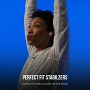 Raycon RBE745-23E-PUR The Fitness True Wireless Noise Cancelling In-Ear Earbuds - Purple - 56 Hours Battery Life, IPX7 Waterproof, Bluetooth 5.3