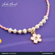 32640464-05 JOHN BEAD SWEET PETITE CHARM SM FLOWER BLUE 10PC