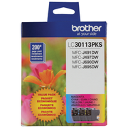 Brother Genuine LC30113PKS 3-Pack Standard-yield Color Ink Cartridges