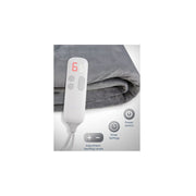 MaxKare N1015250 Electric Heated Blanket, Grey & White 50