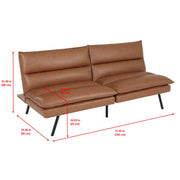 Mainstays BC-534 Camel pu Pillow Top Futon - Camel