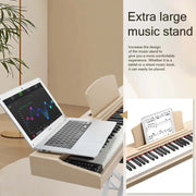 Ktaxon 88 Key Digital Piano Full Size Semi-Weighted Standard Keyboards, Light Brown - Bluetooth Mode