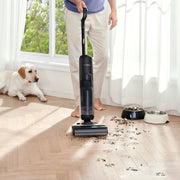 Tineco FloorWasher FlashDry 6 Series Cordless Mop and Vacuum Cleaner, 4-in-1 Cleaning System, Black, 35-Minute Runtime, Dual Edge Brush, Self-Cleaning Technology