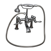 Barclay Elephant Spout Tub Deck Faucet with Handheld Shower Hose Mounts Metal Lever Handles Oil Rubbed Bronze