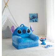 Disney Frozen WK322212 Stitch Blue Polyester 2-in-1 Flip Out Chair for Toddlers