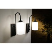 Smart Sconce Black - Dimmable Wireless Wall Light w/Universal Remote - Battery Operated Swivels 180 Mounts Up or Down Easy Peel and Stick Track System Remove with No Damage! Buy More and Save!