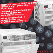 Amana AMAP121CW 12,000 BTU 115V Window-Mounted Air Conditioner Remote Control, White