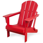 Westin Furniture Braxton Folding Plastic Adirondack Chair, Red