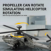 Anmyjuly Apache Aircraft Alloy Die-Cast Armed Helicopter Collectible, Green, 11 in Length, F64-1