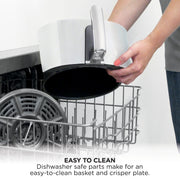 Ninja AF100WMWH 4-Qt Air Fryer, 3 Functions, Air Fry, Reheat, and Dehydrate, Dishwasher Safe, Non-Stick, White