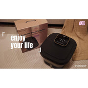 FOFOJY Collapsible Foot Spa Bath with Heat and Massage Roller, Bubble, Temperature Control, Remote Control