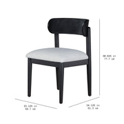 Beautiful BE64250047100A5 Drew Dining Room Chair by Drew Barrymore, Rich Black Finish, 2 Pack