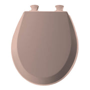Bemis 500EC062 Molded Wood Round Toilet Seat With Easy Clean and Change Hinge, Ice Grey