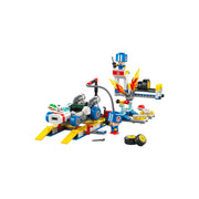LEGO Super Mario Mario Kart Toad's Garage Building Set, 390 Pieces, Includes 2 Blue Toad Figures, Customizable B Dasher Kart, Working Car Elevator, Multi Color