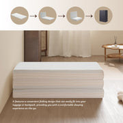 EGOHOME 4 Inch Tri-Folding Memory Foam Twin Mattress with Gel-Infused Cooling Foam and Removable Cover