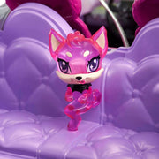 Monster High HHK63 Toy Car, Ghoul Mobile with Pet and Cooler Accessories, Purple Convertible with Spiderweb Details