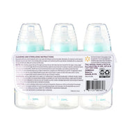 Parent's Choice Standard Neck Baby Bottles, Slow-Flow Vented Silicone Nipples, Multicolor, 5 fl oz, Pack of 3