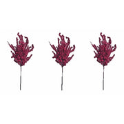 My Texas House Red Berry Christmas Decoration Pick, 24 in, 3 Piece Set