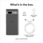 Google GWKK3 Pixel 7a - Android Cell Phone - Smartphone with Wide Angle Lens and 24 Hour Battery - 128 GB(Charcoal)
