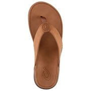 OluKai Tuahine Toe Post Sandals for Men - Toffee/Toffee - 8M