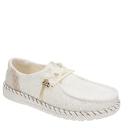 HEYDUDE Wendy Boho Knit Casual Shoes for Ladies - White - 8M