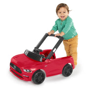 Bright Starts 11632 Ford Mustang 4-in-1 Baby Walker With Removable Steering Wheel, Red