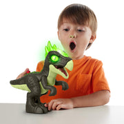 Mattel Imaginext Jurassic World Deluxe Dracorex XL Dinosaur Toy, 10-Inch, Poseable with Lights and Sounds, Multicolor