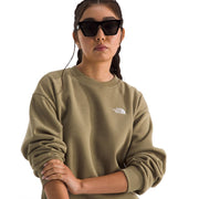 The North Face Women's Evolution Simple Dome Oversized Crewneck Sweatshirt, Cedar, Small, Cotton-Polyester Blend, NF0A8FKT2EL