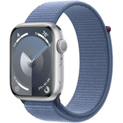 Apple Watch Gen 9 Series 9 45mm Silver Aluminum - Winter Blue Sport Loop MR9F3LW/A