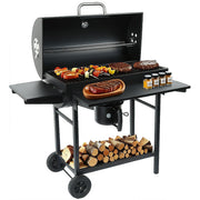 laraVist SY-7440 Portable Charcoal Grill, 589.32 SQ IN Cooking Area with Foldable Side Tables & Removable Ash Pan, 15.4 in
